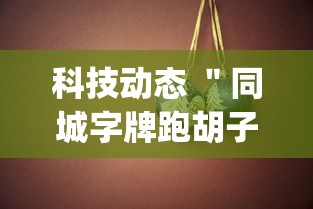 科技动态 ＂同城字牌跑胡子技巧	”(透视挂)详细用法教程