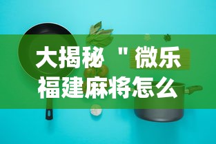 大揭秘 ＂微乐福建麻将怎么打才会赢	”(必备工具)辅助教学